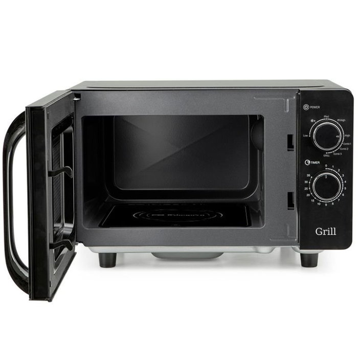 Orbegozo Microondas sin Plato Giratorio con Grill y Tecnología Flatbed MIG 2071 CE, 700W (800W Grill), Capacidad 20L, 5 Niveles Potencia, Interior Cerámico, Negro